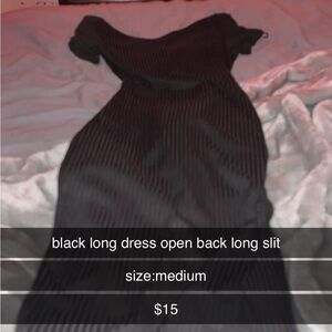 Elegant Black Dress with Open Back